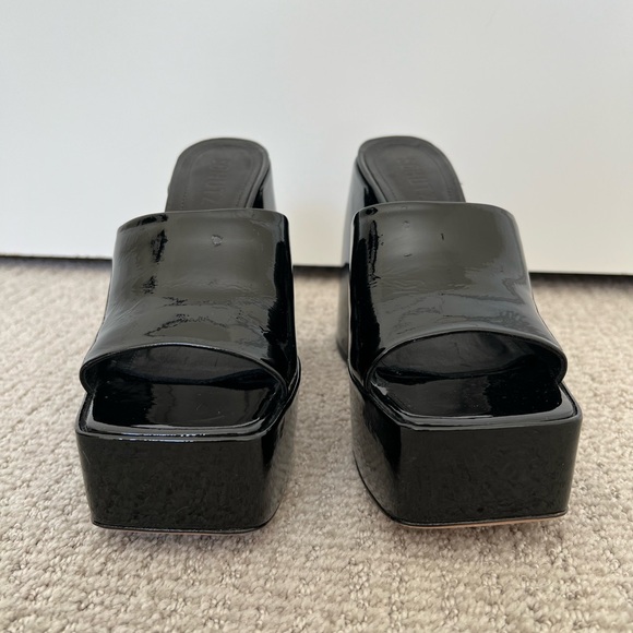 Chunky Patent Leather Platform Sandals - Picture 3 of 8